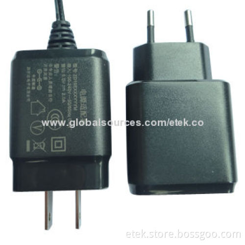 Charger with 3.3 to 24V Voltages/5W Output Power and 47 to 63Hz Input Frequency Range